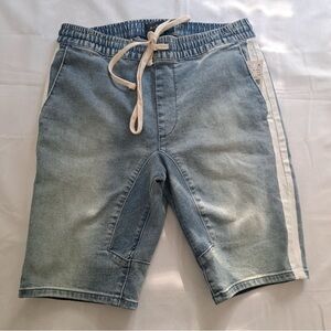 PacSun Light Blue Jean Shorts with White Stripe Size Small